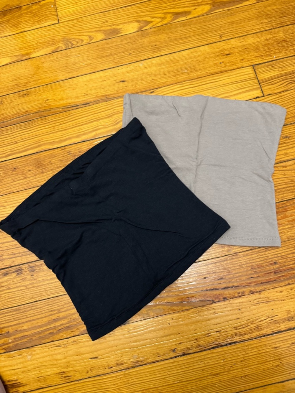 Black and Taupe Tube Tops - 2 Pack